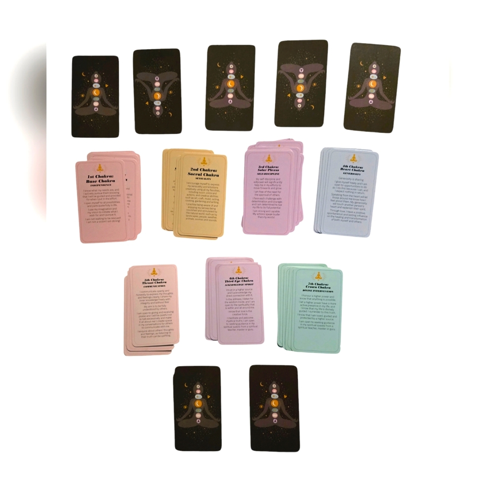 7 Healing Chakra Oracle Card Deck Ancient Wisdom Energy Meditation